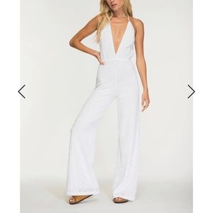 White crochet jumpsuit